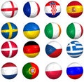 Balls flags, Euro 2012 groups