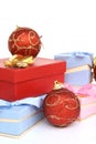 Balls and gifts Royalty Free Stock Photo