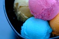 balls of ice cream and sorbet Royalty Free Stock Photo