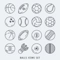 Balls icons set vector illustration Royalty Free Stock Photo