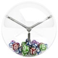 Balls in lottery machine Royalty Free Stock Photo