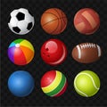 Balls - modern vector realistic isolated clip art Royalty Free Stock Photo