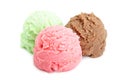 Balls of multi flavor ice cream Royalty Free Stock Photo