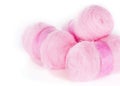 Balls of pink wool