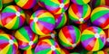 Balls of rainbow color background Royalty Free Stock Photo