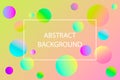 Balls shapes. Modern design of coverages. Vector geometric illustration. Abstract background of pink, blue, green balls Royalty Free Stock Photo