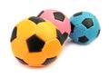 Balls soft soccer for playing indoor Royalty Free Stock Photo