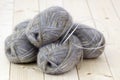 Balls of yarn and knitting needle Royalty Free Stock Photo