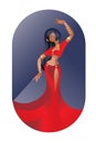 Bally dancing eastern beauty Royalty Free Stock Photo