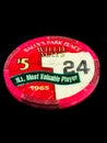 Bally`s Park Place, Willies Mays $5 Poker Chip