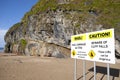 Ballybunion beach and castle bench view Royalty Free Stock Photo