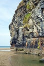 Ballybunion beach cliffs and beach pools