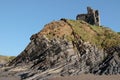 Ballybunion castle on the cliff Royalty Free Stock Photo