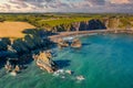 Ballydowane Beach Waterford coast line Ireland aerial amazing