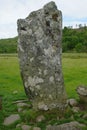 Ballymeanoch Neolithic Standing Stone with cup marks, Kilmartin Glen, Near Oban, Argyll Scotland Royalty Free Stock Photo