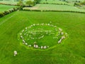 Ballynoe stone circle, a prehistoric burial mound surrounded by a circular structure of standing stones, County Down, Nothern Irel Royalty Free Stock Photo