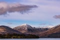 Snow capped mountains Loch Lomond