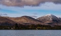 Snow capped mountains Loch Lomond