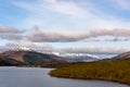 Snow capped mountains Loch Lomond