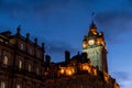 The Balmoral at blue hour in Edinburgh