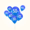 Baloons Discount. SALE concept for shop market store advertisement commerce. Market discount, blue baloon, sale balloons
