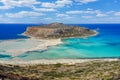 Balos bay beach and Gramvousa island, Crete, Greece Royalty Free Stock Photo