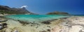 Balos Beach and Tigani Island on Gramvousa Peninsula in Crete Royalty Free Stock Photo