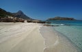 Balos Beach and Tigani Island on Gramvousa Peninsula in Crete Royalty Free Stock Photo