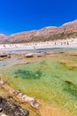 Balos beach. View from Gramvousa Island, Crete in Greece.Magical turquoise waters, lagoons, beaches