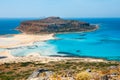 Balos Lagoon and Gramvousa island on Crete, Greece. Royalty Free Stock Photo