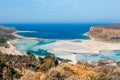 Balos Lagoon and Gramvousa island on Crete, Greece. Royalty Free Stock Photo