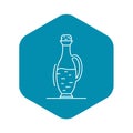 Balsamic vinegar bottle icon, outline style