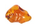 Baltic amber closeup on white background