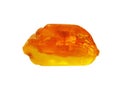 Baltic amber closeup on white background