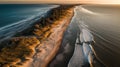 Baltic Bliss: Aerial Vista of the German Baltic Sea Coast at Sunset