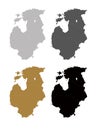 Baltic countries map - Baltic states, Baltic republics, Baltic nations or simply the Baltics