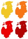 Baltic countries map - Baltic states, Baltic republics, Baltic nations or simply the Baltics