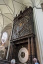 Rostock astronomical clock in St Mary`s Church Rostock Germany