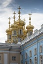 Detail of the domes of Catherine Palace St Petersburg Russia Royalty Free Stock Photo