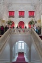 Staircase in Catherine Palace St Petersburg Russia.