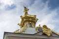 Three sided imperial eagle at Peterhof Palace St Petersburg Russia Royalty Free Stock Photo