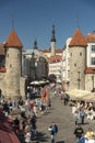 Viru Gate and old town Tallinn Estonia