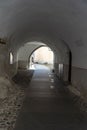 Passageway to a courtyard in Tallinn. Royalty Free Stock Photo