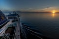 Baltic sunset from MS Azura Royalty Free Stock Photo