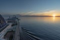 Baltic sunset from MS Azura Royalty Free Stock Photo