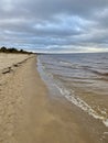 Baltic Sea autumn coast beach Bolderaja Riga Latvia Royalty Free Stock Photo