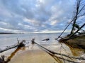 Baltic Sea autumn coast beach Bolderaja Riga Latvia Royalty Free Stock Photo