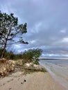 Baltic Sea autumn coast beach Bolderaja Riga Latvia Royalty Free Stock Photo