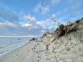 Baltic Sea autumn coast beach Bolderaja Riga Latvia Royalty Free Stock Photo