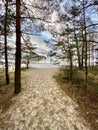 Baltic Sea autumn coast beach Bolderaja Riga Latvia Royalty Free Stock Photo